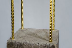 Concrete and Gold sculpture by Amarist studio