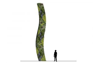 Vertical garden sculpture by Amarist studio