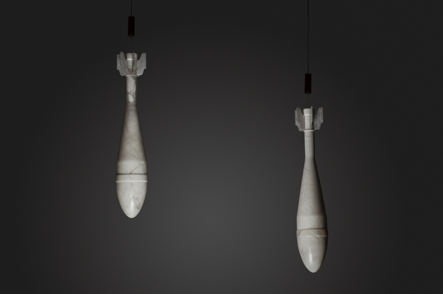 Sculpture lamp made with Alabaster stone by Amarist studio
