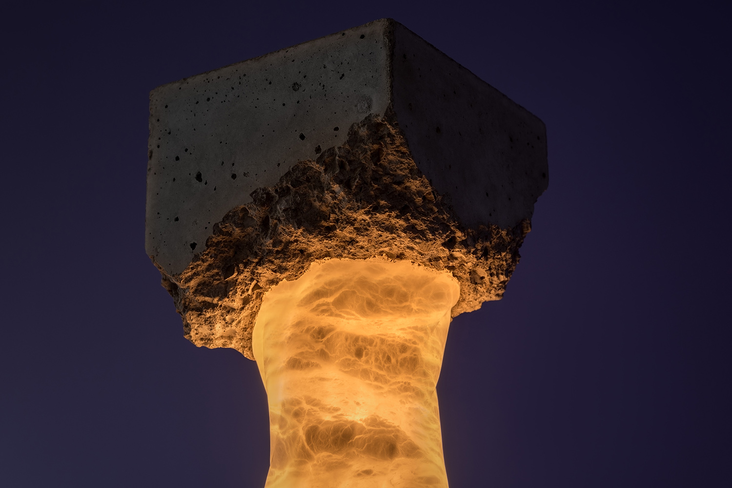 Aqua Fossil Soul - Alabaster and Concrete light