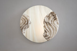 Fossil Moon XX Alabaster mirror - AMARIST