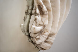 Fossil Moon XX Alabaster mirror - AMARIST